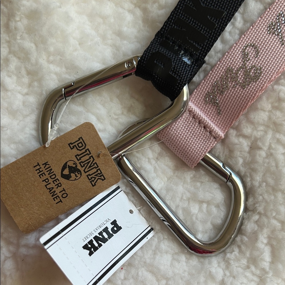 PINK Victoria's Secret Black and Pink Key Holders - Picture 3 of 3